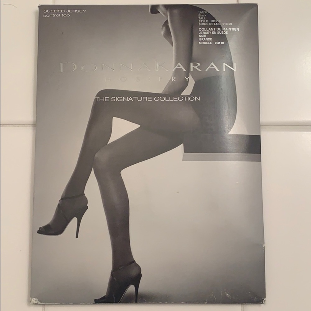 NWT Donna Karan Suede Jersey Co trip Top Tights